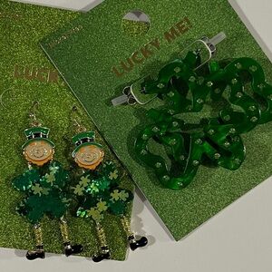 NEW 2 Pair St. Patrick's Day Earrings.